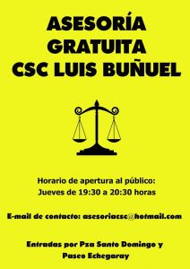 Asesoría social del CSC Luis Buñuel
