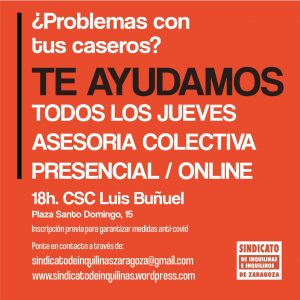 Asesoramiento Colectivo Sindicato de Inquilinas Zaragoza @ Sala 2