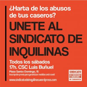 Reunión y Asesoría Colectiva Sindicato de Inquilinas Zaragoza @ Sala 2