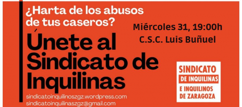 Reunión y Asesoría Colectiva Sindicato de Inquilinas Zaragoza